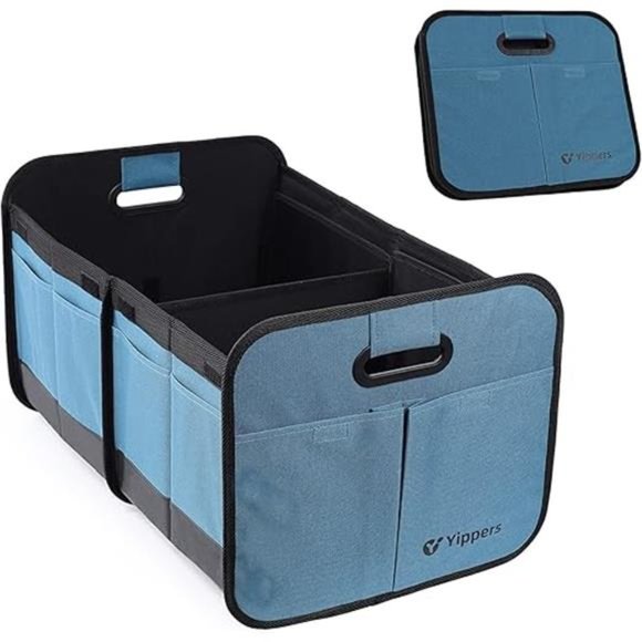 Car Trunk Organizer - Foldable Cargo Storage Containers with 9 Pockets & Handles - Picture 7 of 7